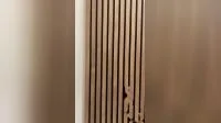 Kusrustic Деревянный шпон ПЭТ-ламели из МДФ Стеновые панели Композитная акустическая панель из ПЭТ-дерева